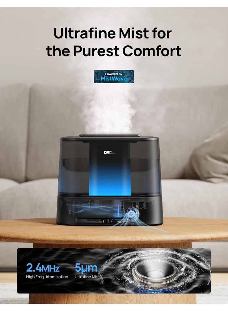 Dreo Humidifiers for Bedroom Top Fill 4L Oversized Cool Mist Humidifier with Oil Diffuser and Night Light, 30H Runtime, Ultrasonic Humidifiers - Image 4